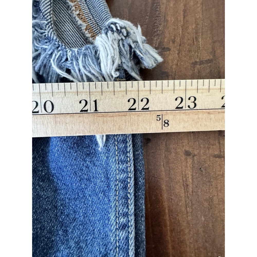 Levi Signature Vest Mens M Blue Denim Biker Cutoff Batwing Skull Back Patch - Picture 15 of 16